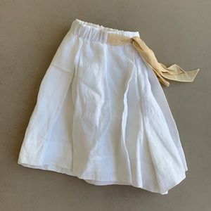 White linen Sandro shorts